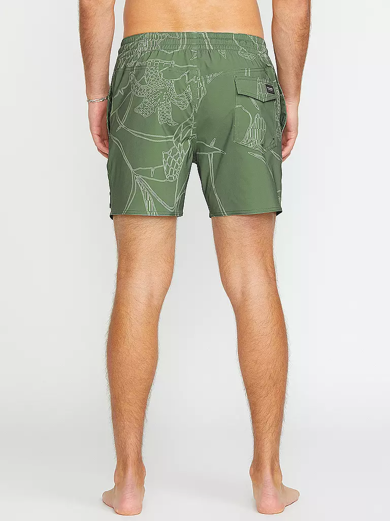 VOLCOM | Herren Badeshort Lido Print Trunk 16 | olive