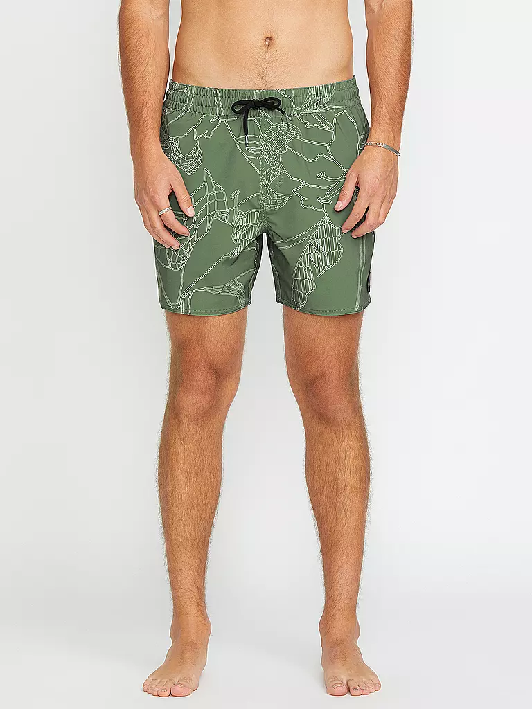 VOLCOM | Herren Badeshort Lido Print Trunk 16 | grau