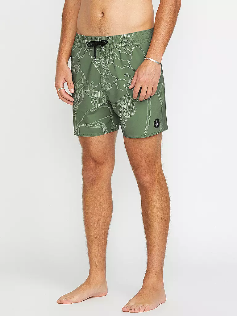 VOLCOM | Herren Badeshort Lido Print Trunk 16 | olive