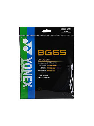 YONEX | Badmintonsaite BG65 Set - Kunstsaite Amber